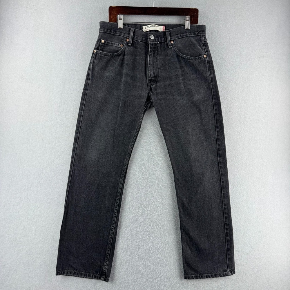 Levis Jeans Mens 32x30 (Fits 32x29) Black Denim 505 Straight Y2K 2000s